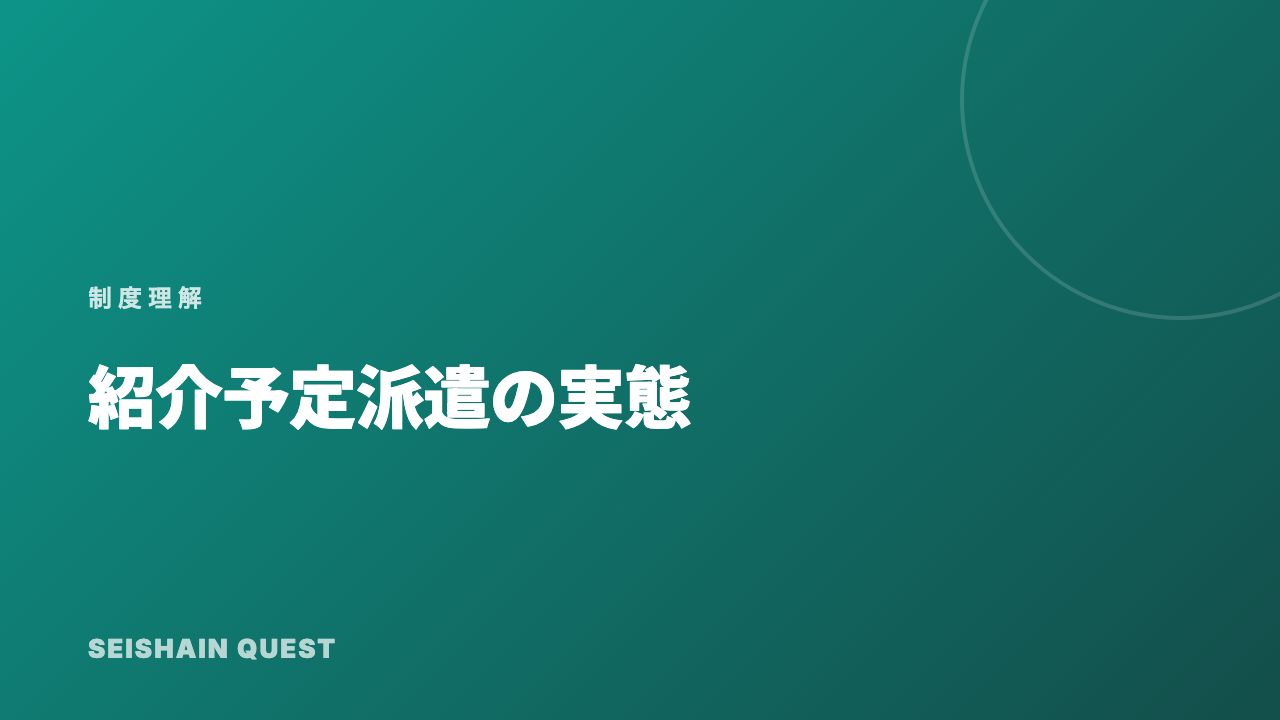 紹介予定派遣の実態 eBook表紙