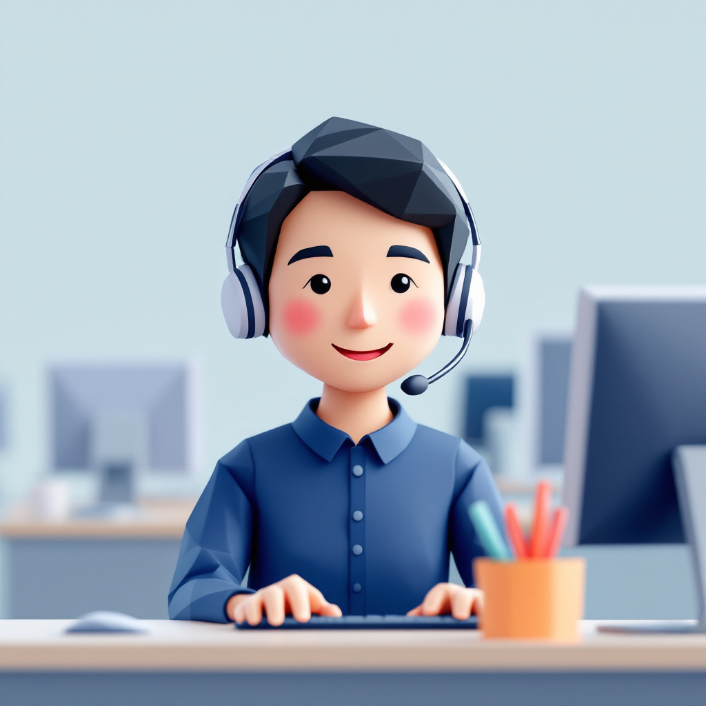 コールセンター(カスタマーサポート)のキャラクターイラスト