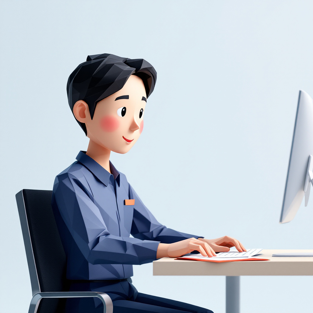 人事・総務事務のキャラクターイラスト